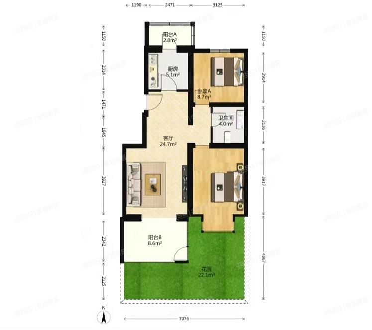 房山区 汇丰街4号院19号1层1单元102（世界名园）