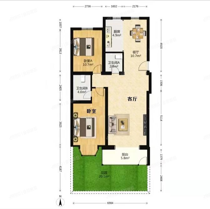 房山区 窦店镇汇丰街3号院20号楼1层2单元102（世界名园）