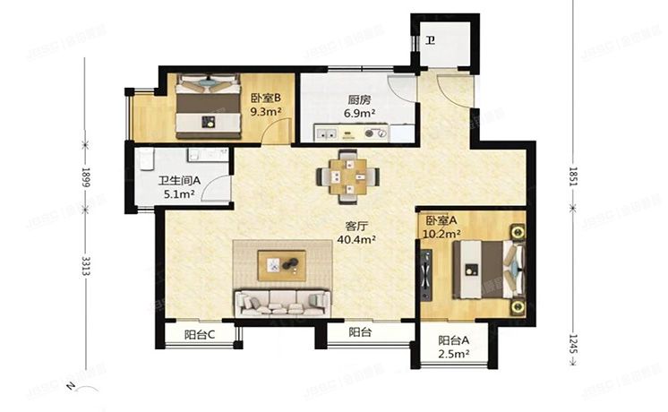 朝阳区 东四环北路10号院1号楼4层4-408（瞰都国际）