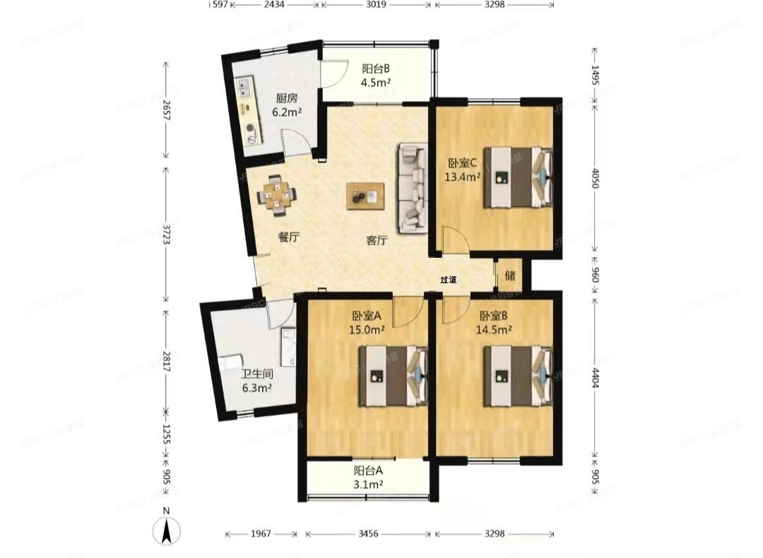 石景山区 海特花园5号楼6层4单元601号（海特花园）