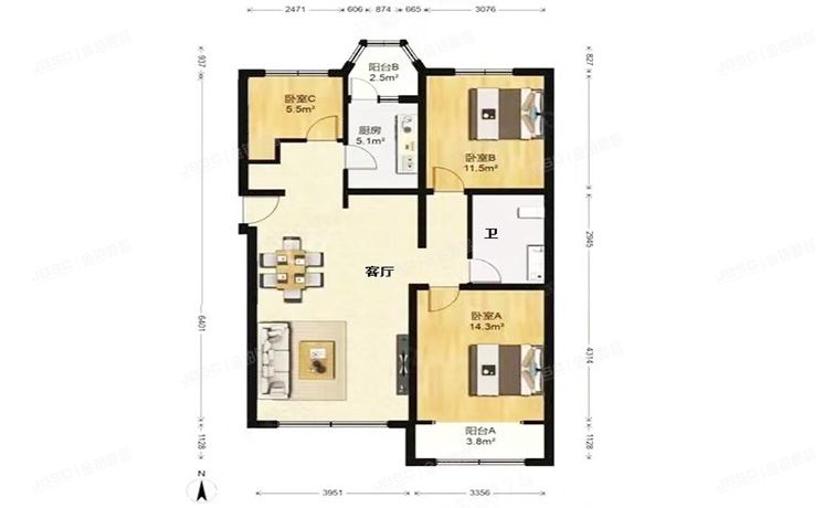 大兴区 旧宫镇云龙家园13号楼5层4-501号（云龙家园）