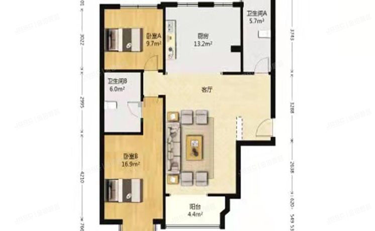 顺义区 安泰大街6号院15号楼13层3单元1301号（中粮祥云国际生活区）