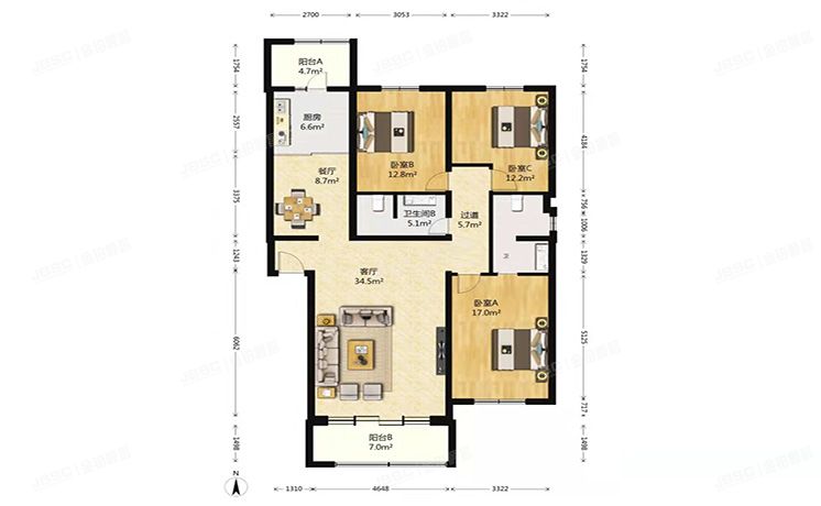 房山区 良乡北潞芳家园3号楼6层3-602（北潞芳家园）