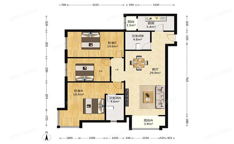 丰台区 新发地锦程园甲15号楼5层509（天伦锦城）
