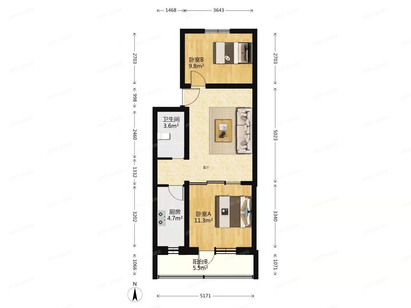 大兴区 黄村镇义和庄东里5号楼1层2-101（义和庄东里）