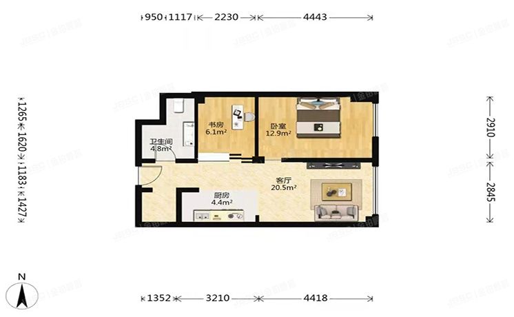 朝阳区 广渠路25号院2号楼23层2716室（金茂府南区）办公