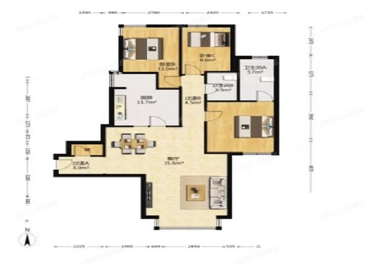 朝阳区 南湖西园209号楼21层2502（季景沁园）