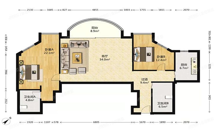 朝阳区 安立路68号D2-2402+车位（阳光广场）