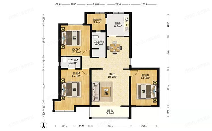 丰台区 富锦嘉园三区5号楼1层3单元102（富锦嘉园三区）按经适房管理