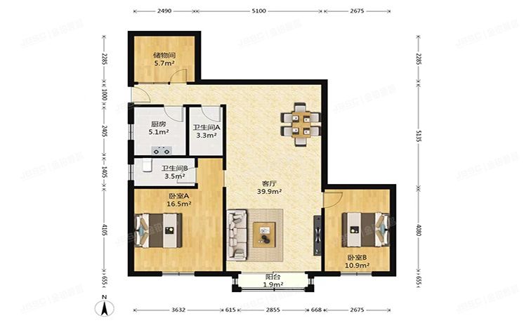 朝阳区 南湖东园105号楼12层1205号（南湖东园一区）