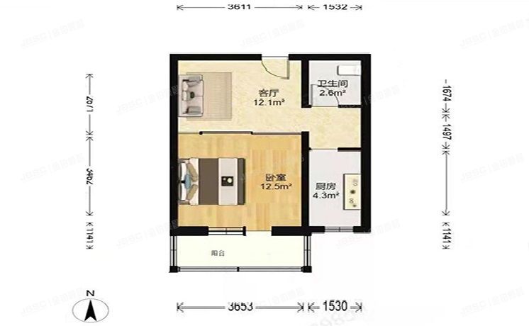朝阳区 康静里17号楼3层7门302（康静里小区）