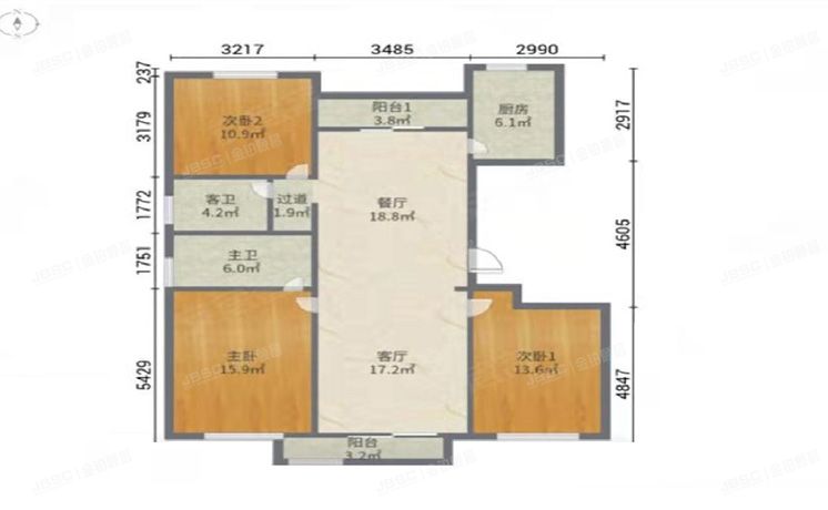 平谷区 迎宾街1号院3号楼8层802（万德福广场）