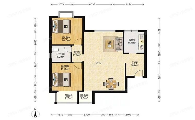 顺义区 前进花园玉兰苑1号楼8层804号