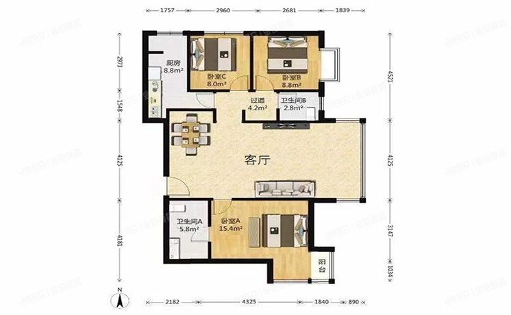 朝阳区 太阳宫二街1号院6号楼22层2605（太阳公元南区）
