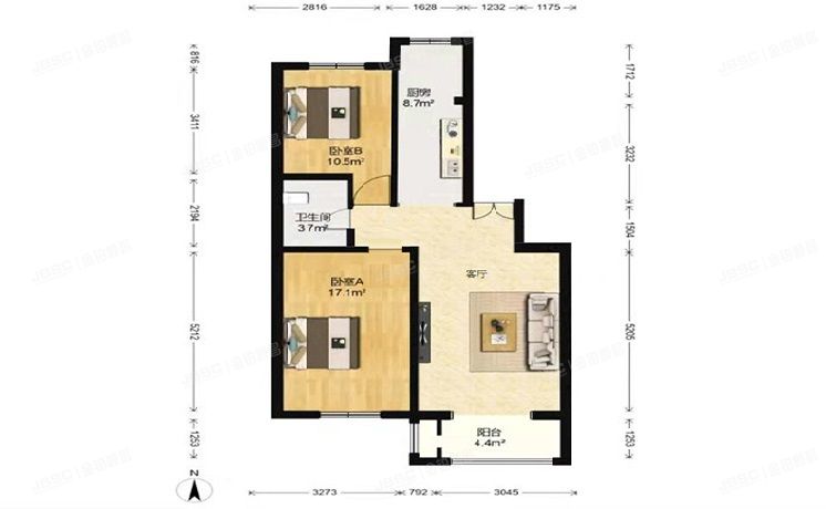 房山区 汇丰街1号院2号8层三单元802（世界名园）