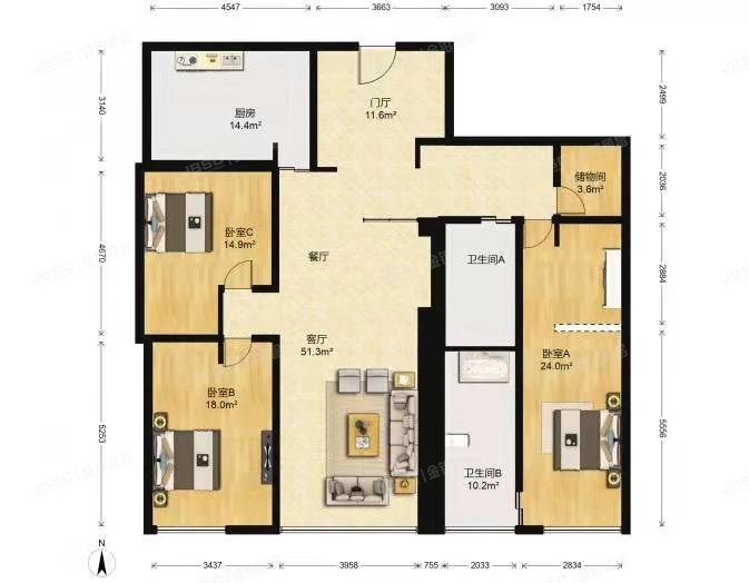 朝阳区 新源南路5号4层东塔R0506（SOHO北京公馆）公寓