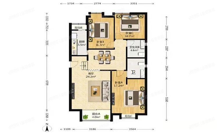 丰台区 星河苑1号院21号楼7层4-702（星河苑1号院）
