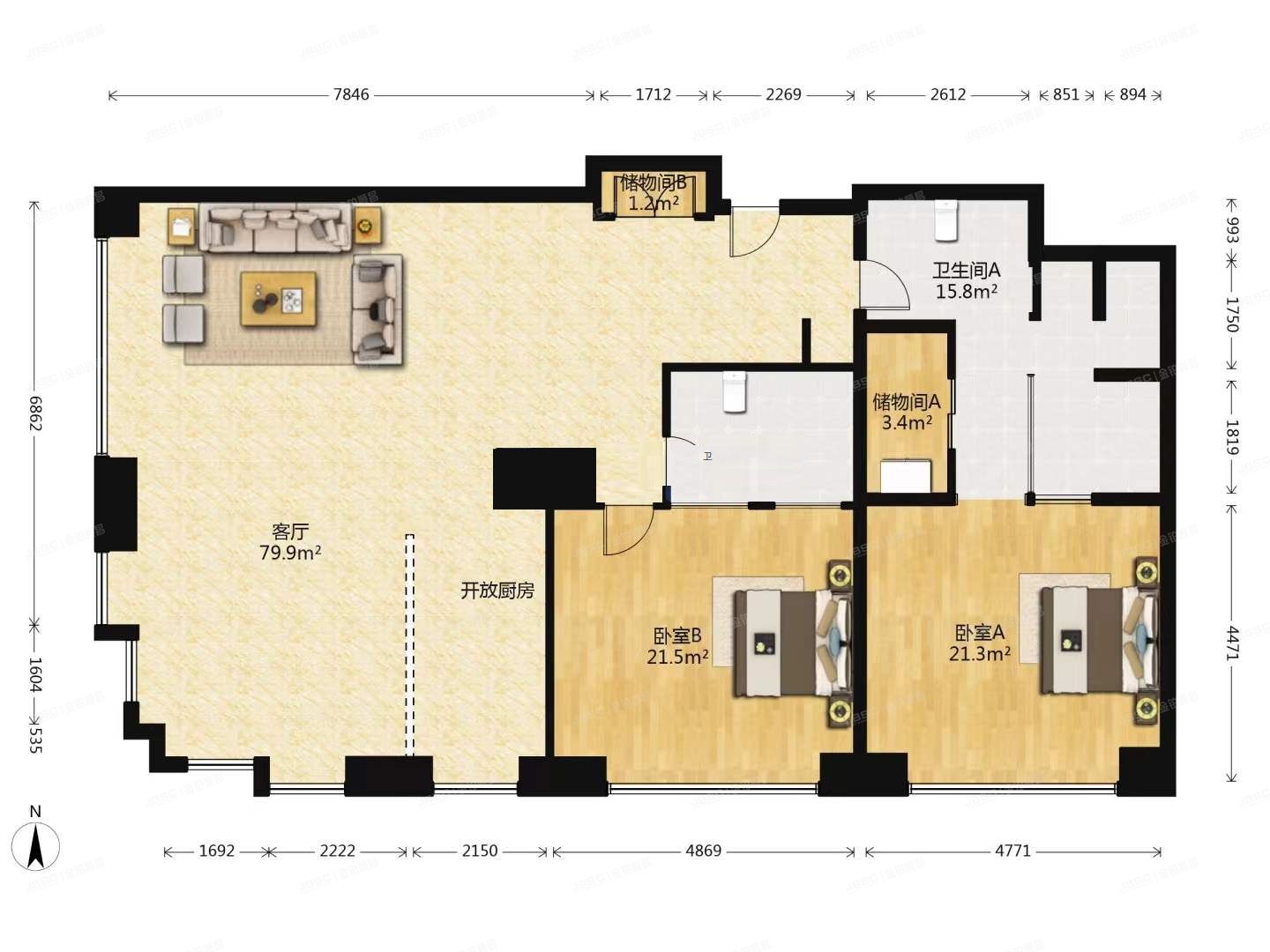 朝阳区 银泰中心1号楼18层2005 公寓