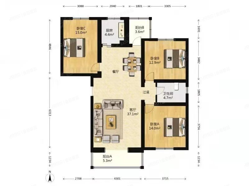 大兴区 黄村镇海子角48号楼6层1-602（宇丰苑）