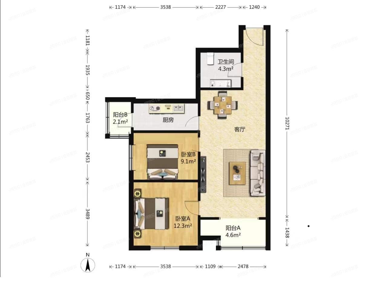 朝阳区 垡头翠成馨园404号楼5层505（翠成馨园）经适房