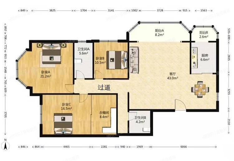 朝阳区 麦子店街40号1号楼6层606（富丽华园）