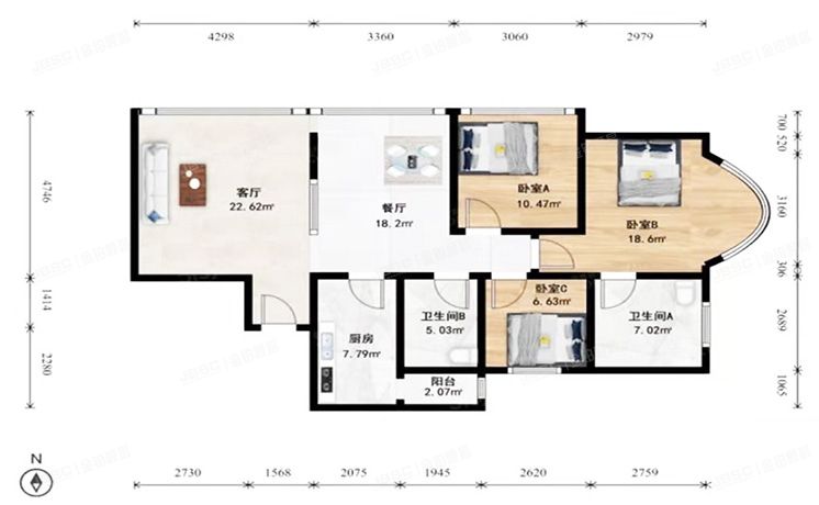海淀区 西钓鱼台嘉园6号楼16层1605室（西钓鱼台嘉园）