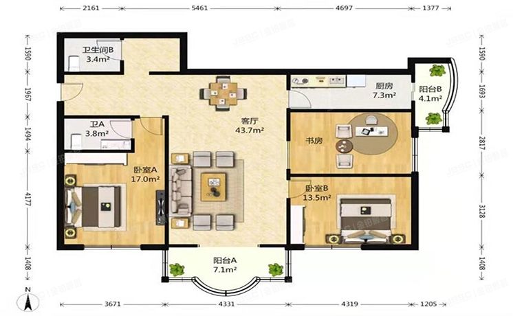 海淀区 永泰东里怡清园1号楼10层2单元1006A（怡清园）
