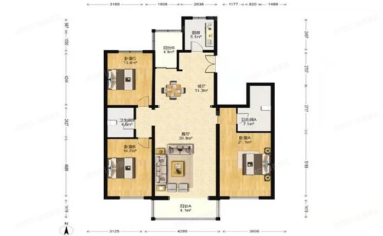 海淀区 蓝靛厂翠叠园10号楼9层3单元10E