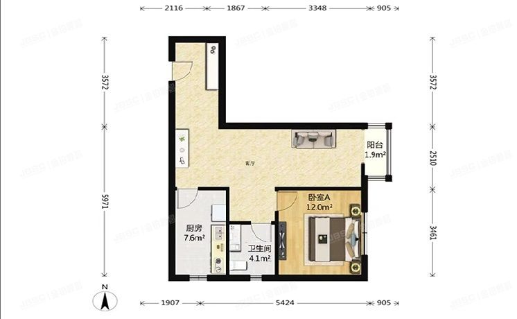 朝阳区 金蝉欢乐园2号院5号楼11层2单元1103（华侨城）