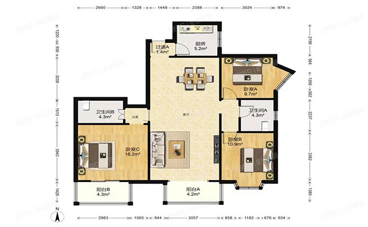 通州区 通胡大街5号28号楼6层172单元6C（牡丹园）