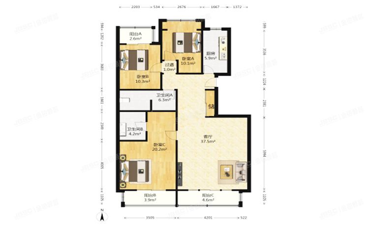 朝阳区 百子湾东里201号楼2层1单元202（美利山小区）