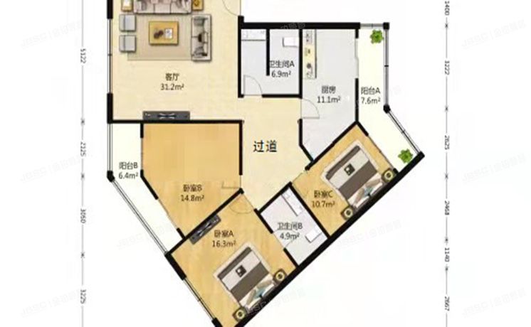 昌平区 东小口镇天通东苑60号楼3层4号（天通东苑一区）