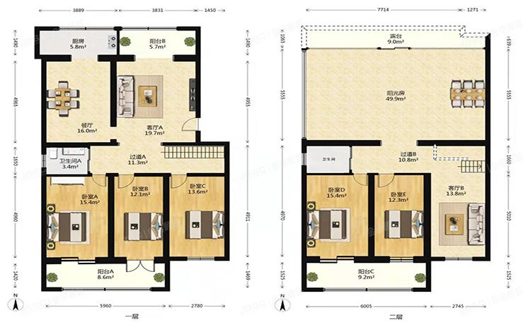 通州区 葛布店东里104号楼5至6层452号（景欣园）