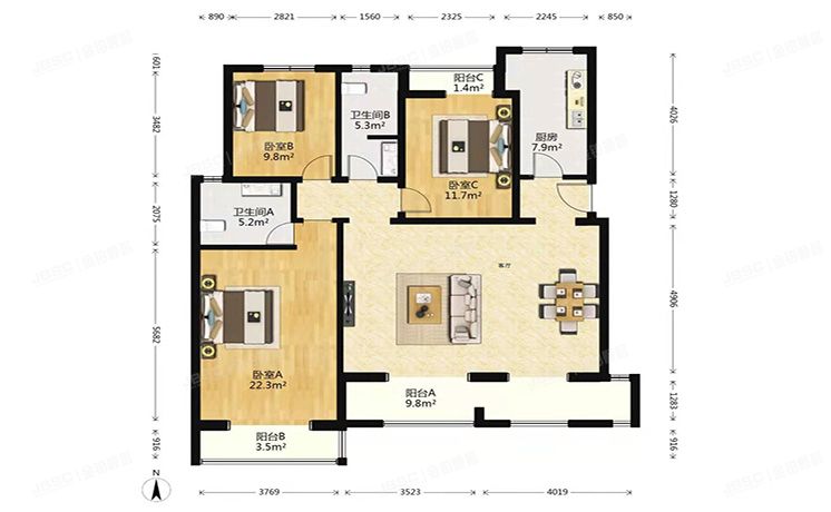 通州区 马驹桥镇新海南里59号楼3层3单元302（新海南里）