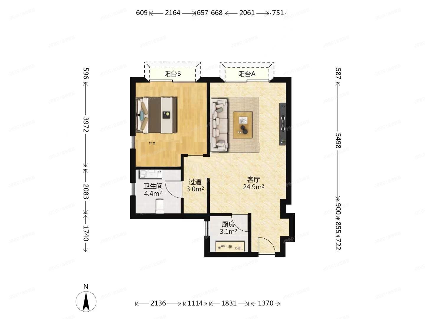 丰台区 骏景园北区2号楼9层1-904号（珠江骏景北区）