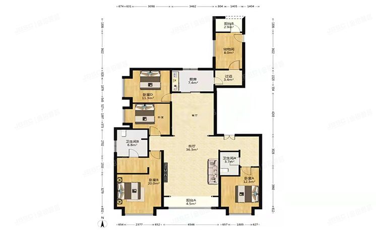门头沟区 华远裘马四季4号楼12层1202