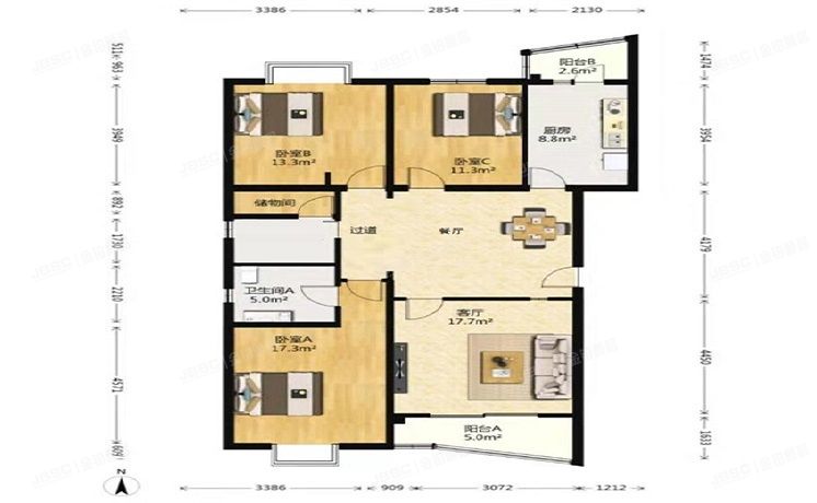 通州区 怡乐园一区4号楼2层421（新华联家园南区）
