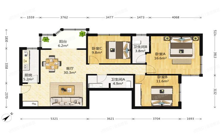 朝阳区 林萃西里48号楼1层101（澳林春天）