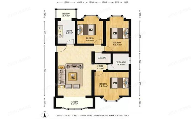 房山区 窦店镇京南嘉园3号楼2层2-201（京南嘉园）