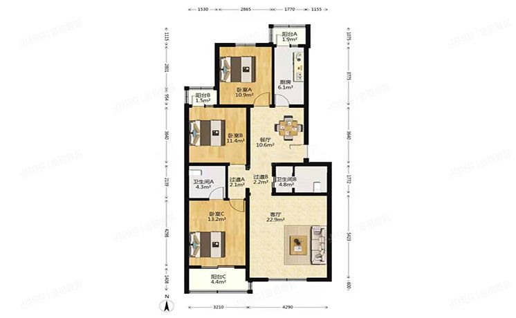 房山区 良乡北潞华7号楼5层6-501（北潞华家园）