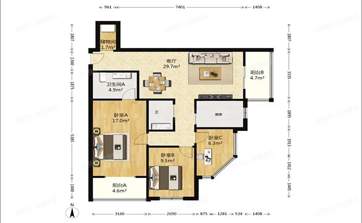 东城区 民主北街26号院2号楼3层20308号（城市亮点）