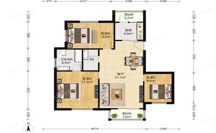 昌平区 昌平路380号院31号楼3层2单元302（新龙城二期）