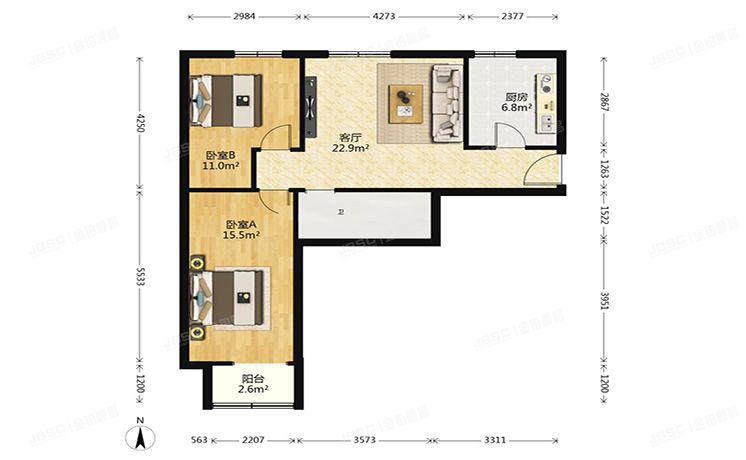 大兴区 丽园路30号院3号楼16层5单元1606号（首开康乃馨城）