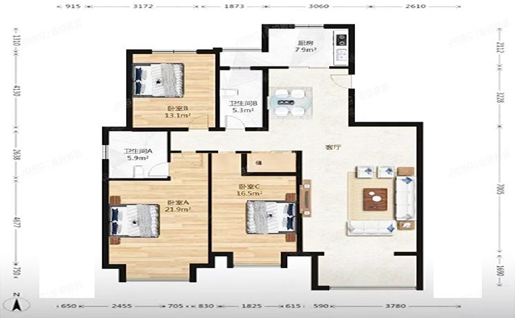 房山区 长阳镇溪雅苑二区8号9层1单元902号（九洲溪雅苑二区）