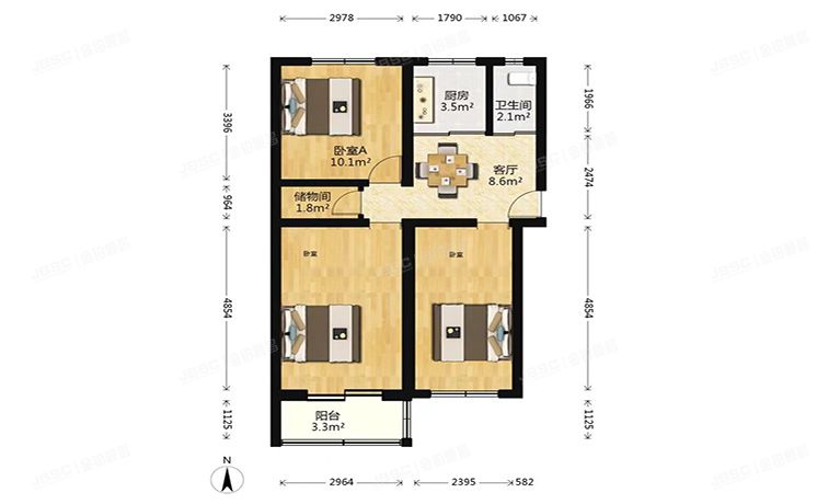 昌平区 昌平镇西环里33号楼2层2单元6号（西环里）