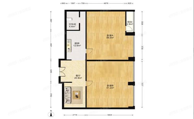 朝阳区 东三环中路39号院16号楼11层1205号（建外SOHO）公寓