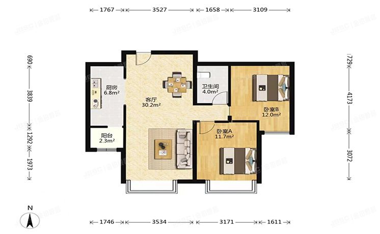 朝阳区 水岸南街10号院8号楼21层2单元2102号（华贸城）
