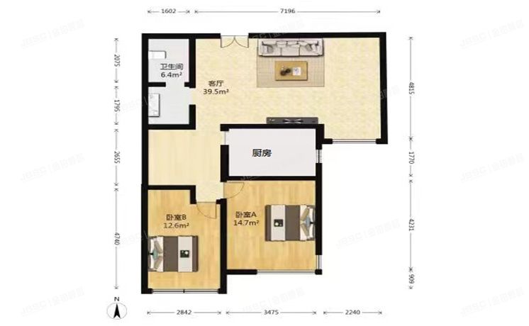 朝阳区 太阳宫金星园1号楼6层3单元3062（金星园）