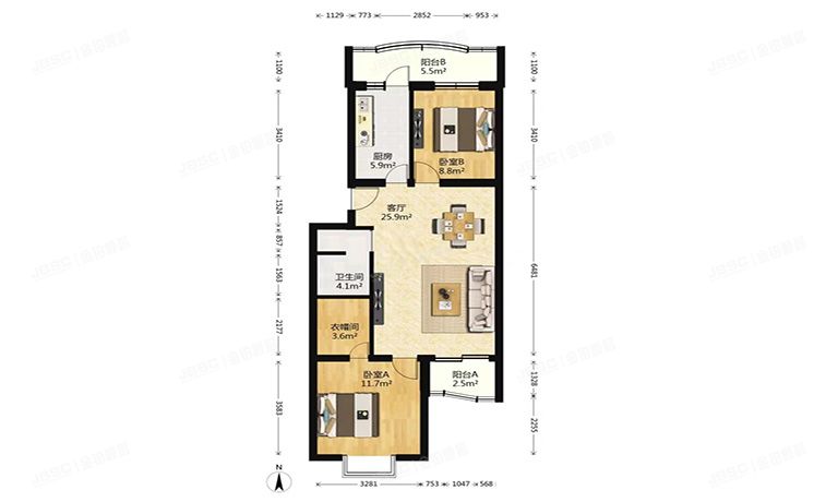 昌平区 北七家镇名佳花园四区17号楼5层1单元152号（名佳花园四区）