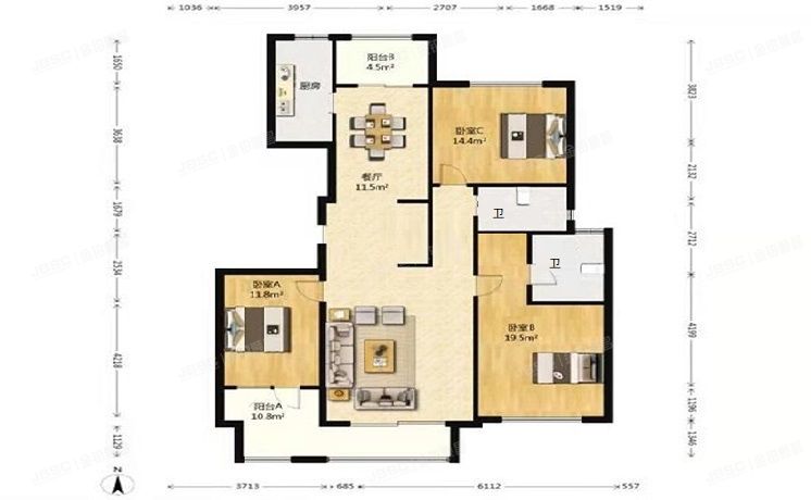 海淀区 东北旺西路8号院32号楼5层9单元6028号（亿城西山公馆）